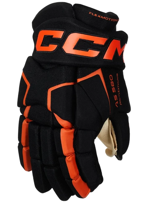 Gants De Hockey, Junior CCM Tacks AS 580 Black/orange 3 Gants De Hockey, Junior CCM Tacks AS 580 Black/orange