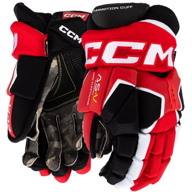 Gants De Hockey, Junior CCM Tacks AS-V PRO Black/red/white 3 Gants De Hockey, Junior CCM Tacks AS-V PRO Black/red/white