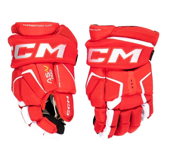 Gants De Hockey, Junior CCM Tacks AS-V PRO Red/white 3 Gants De Hockey, Junior CCM Tacks AS-V PRO Red/white