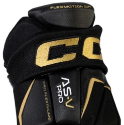 Gants De Hockey, Senior CCM Tacks AS-V PRO Black/gold -Sportega gants de hockey senior ccm tacks as v pro black gold 192461 650x650 g2