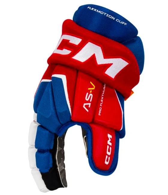 Gants De Hockey, Senior CCM Tacks AS-V Royal/red/white 4 Gants De Hockey, Senior CCM Tacks AS-V Royal/red/white – Image 2
