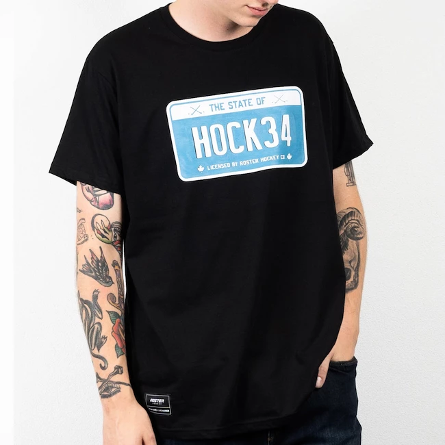 T-shirt Pour Homme Roster Hockey HOCK34 Black/blue 4 T-shirt Pour Homme Roster Hockey HOCK34 Black/blue – Image 2